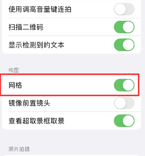 津南苹果手机维修网点分享iPhone如何开启九宫格构图功能 