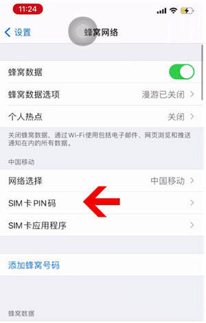 津南苹果14维修网分享如何给iPhone14的SIM卡设置密码 