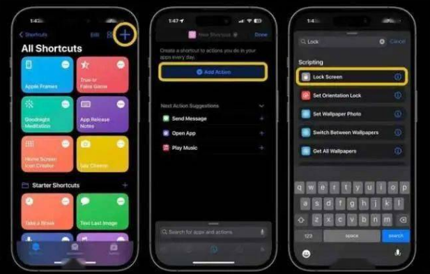 津南苹果14锁屏维修店分享iPhone14升级iOS16.4后如何创建锁屏快捷方式 