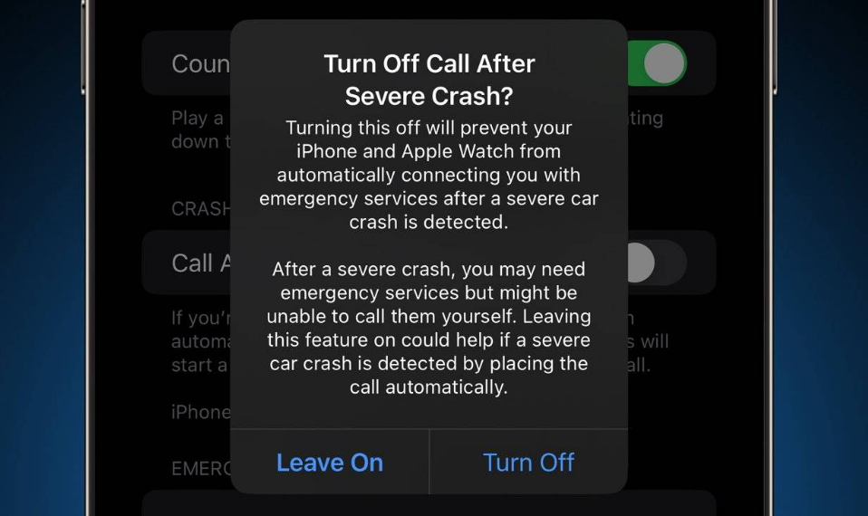 津南苹果14维修分享 iPhone 14 和 Apple Watch 上关闭崩溃检测 
